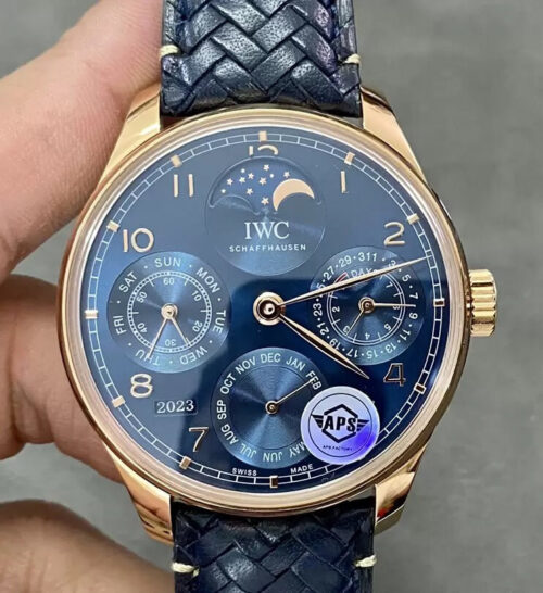 Replica IWC Portuguese Perpetual Calendar IW503312 APS Factory Gold Bezel Watch