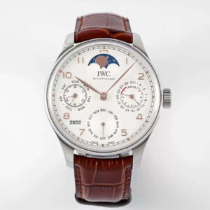 Replica IWC Portuguese Perpetual Calendar IW503301 APS Factory Black Leather Strap