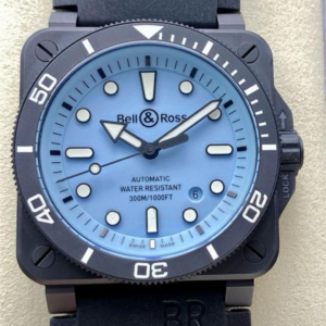 Replica Bell & Ross INSTRUMENTS BR03A-D-LM-CE/SRB M+ factory Blue Dial- AR Replica Watches