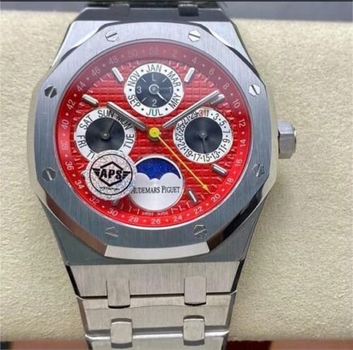 Replica Audemars Piguet Royal Oak 26674ST.OO.1320ST.01 APS factory Red Dial - AR Replica Watches