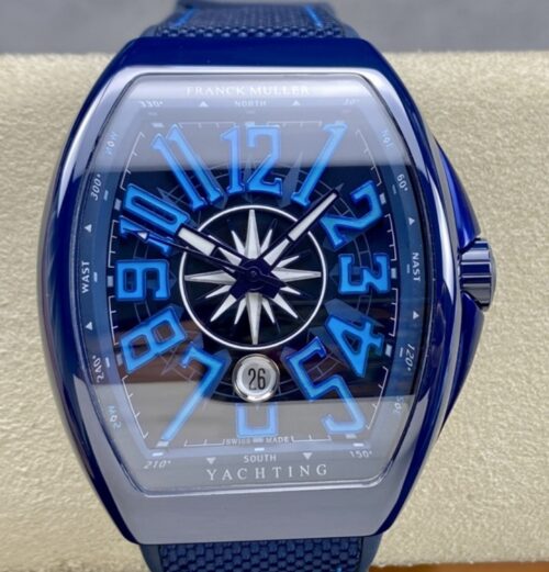 Replica Franck Muller MEN’S COLLECTION V45 SC DT YACHTG OG ABF factory Blue Strap - AR Replica Watches