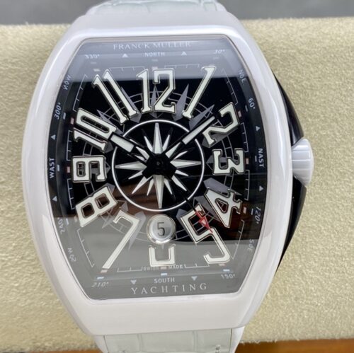 Replica Franck Muller MEN’S COLLECTION V 46 SC OG ABF factory White Strap- AR Replica Watches