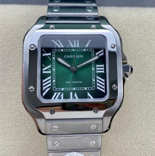 Replica Cartier SANTOS DE CARTIER WSSA0061 BV factory Green Dial- AR Replica Watches