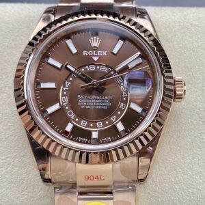 Replica Rolex Sky-Dweller m326935-0006 Noob factory Brown Dial- AR Replica Watches