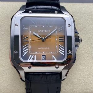 Replica Cartier SANTOS DE CARTIER WSSA0064-01 BV factory Black Strap- AR Replica Watches