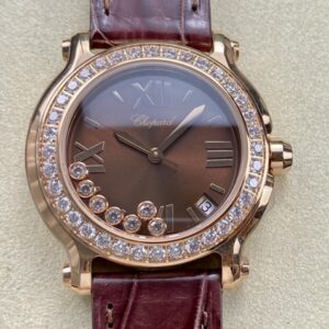 Replica Chopard HAPPY DIAMONDS 277473-5008 YF factory Brown Dial- AR Replica Watches